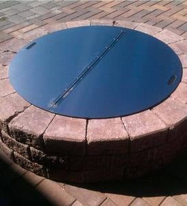 Stainless Steel Round Fire Pit Cover, 42 Inch Round Fire Pit Cover