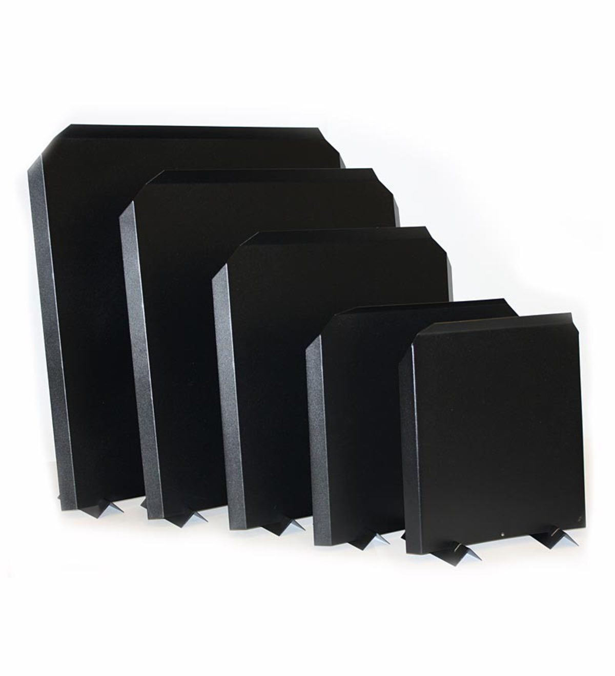 USA-Made Stainless Steel Fireback in Black Finish