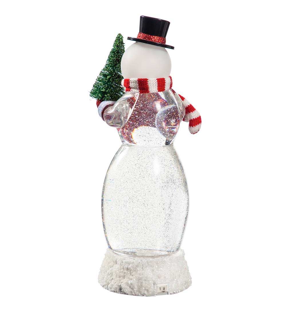 LED Snowman Snow Globe