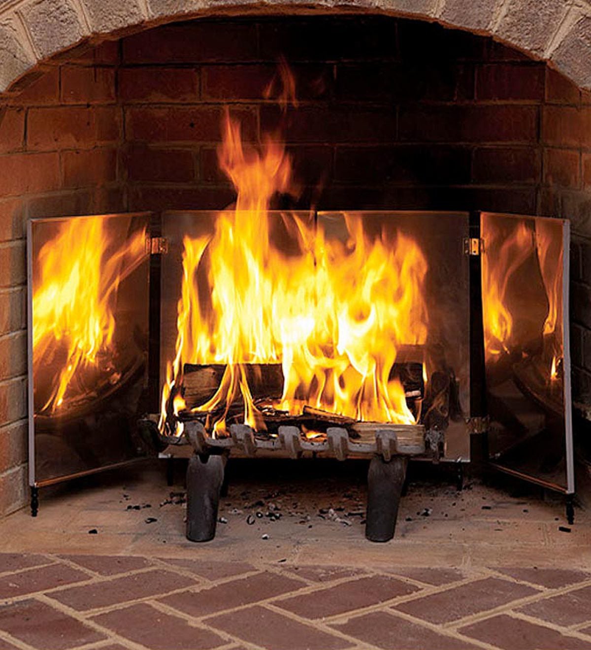 Medium Heat Reflecting Fireplace Bright, Fire Pit Heat Reflector