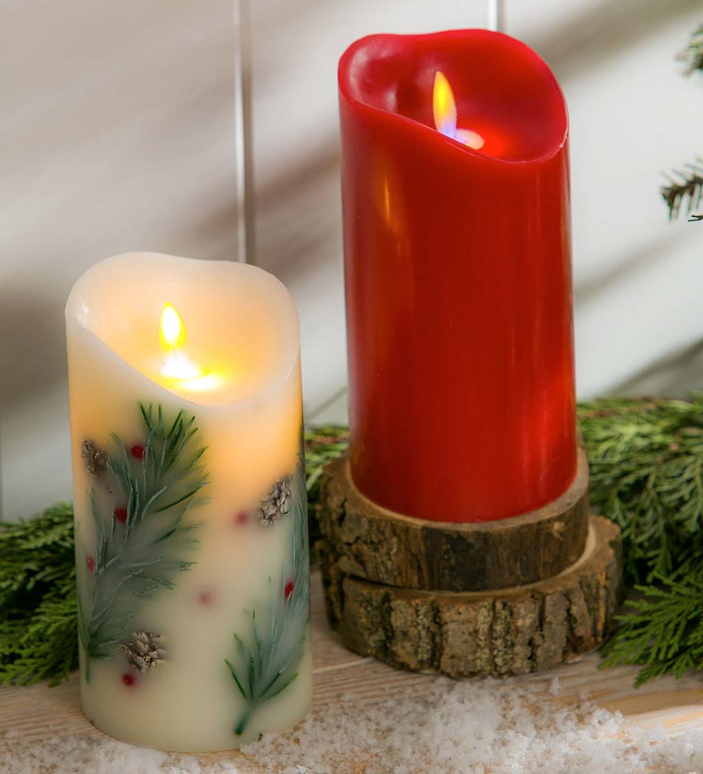 Scented LED Pillar Candle with Moving Wick