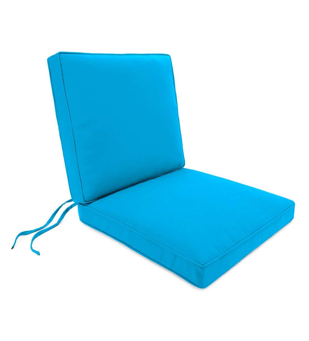 Deluxe Sunbrella Seat And Back Chair, Sunbrella Outdoor Dining Chair Cushions With Ties