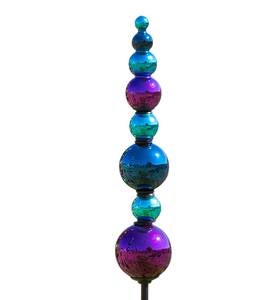 2 in 1 Colorful Glass Finial Ornaments, Set of 2