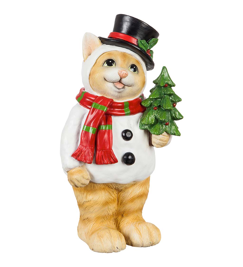 Pets Dressed in Their Holiday Best Garden Statuary, Set of 4