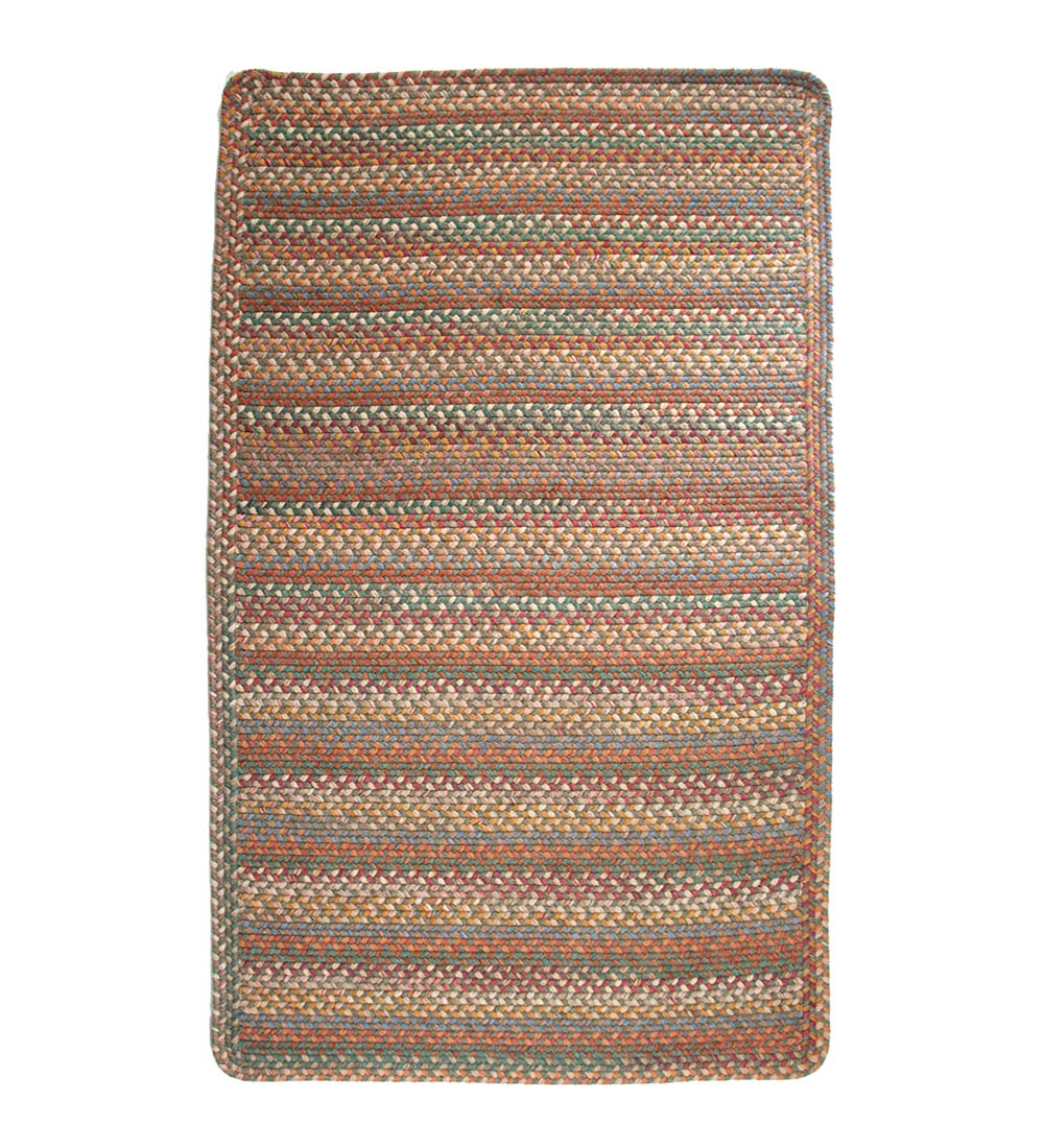 Blue Ridge Rectangle Wool Braided Rug, 3' x 5' swatch image