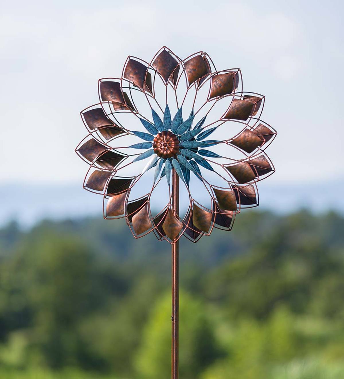 Copper Succulent Wind Spinner