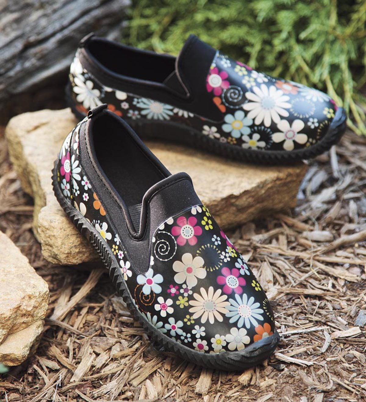 Rubber And Neoprene Floral Garden Shoe 