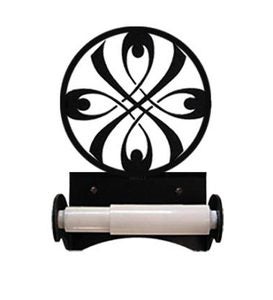 USA-Made Wrought Iron Roller-Style Toilet Paper Holder