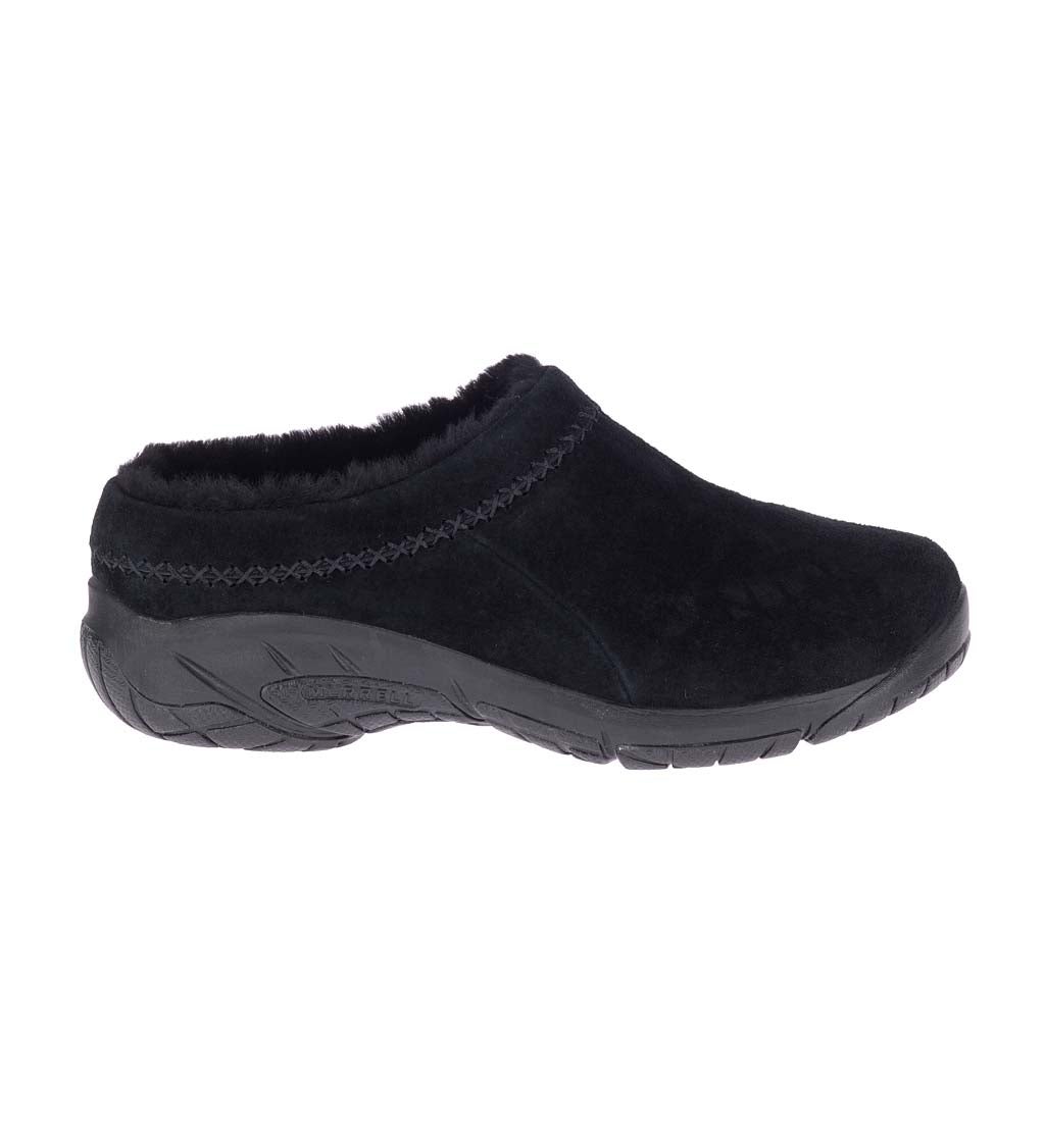 Merrell Encore Ice 4 Slip-On Suede Shoes - Black - Size 6 | PlowHearth