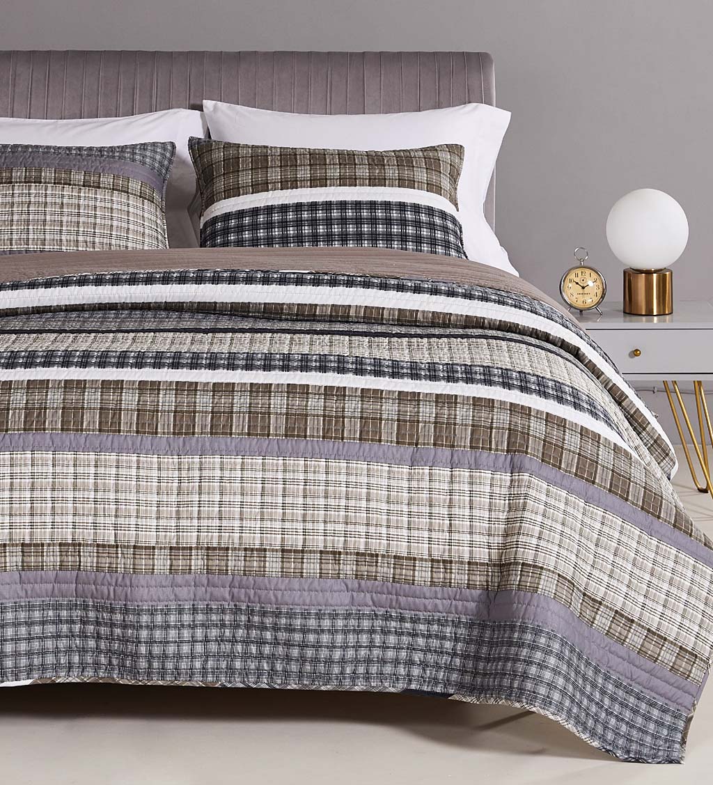 Twin Gold Rush Gray Quilt Set