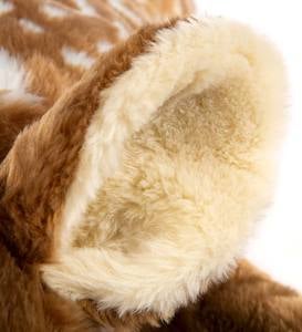 Fuzzy Spotted Fawn Plush Cuddle Animal Body Pillow | Plow & Hearth ...