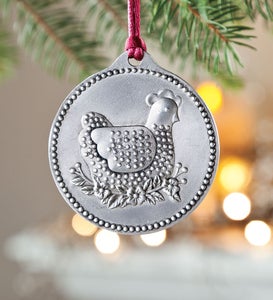 English Pewter Company 12 Days of Christmas Luxury Pewter Christmas Tree Decoration Pendant Baubles Ornament CHR011 1st Day