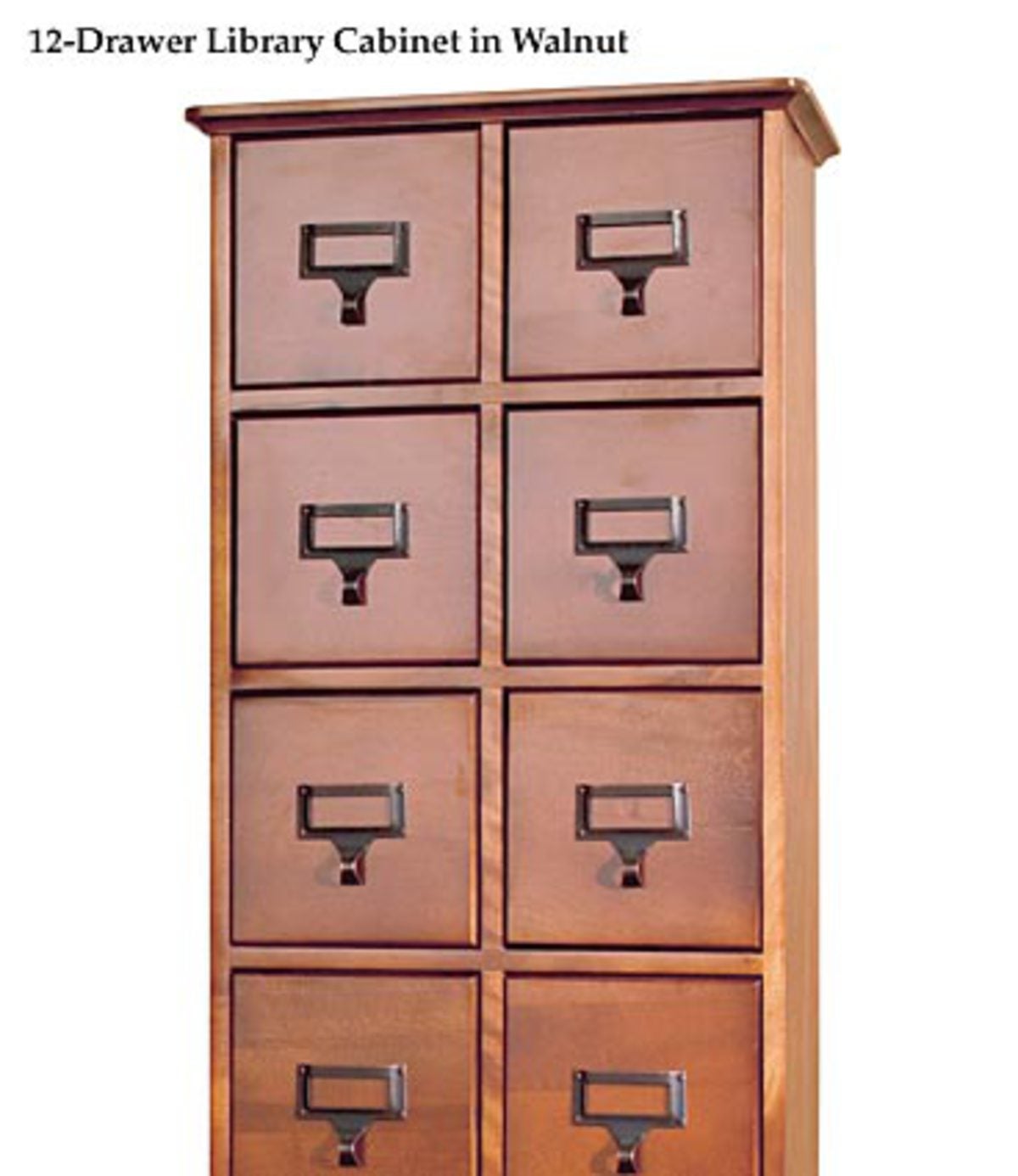Retro Style Wooden 12 Drawer Multimedia Library File Cabinet Oak