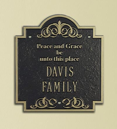 Peace and Grace Plaque - BLACK | Plow & Hearth