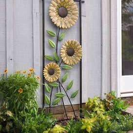 Sunflower Garden Metal Trellis/Wall Art
