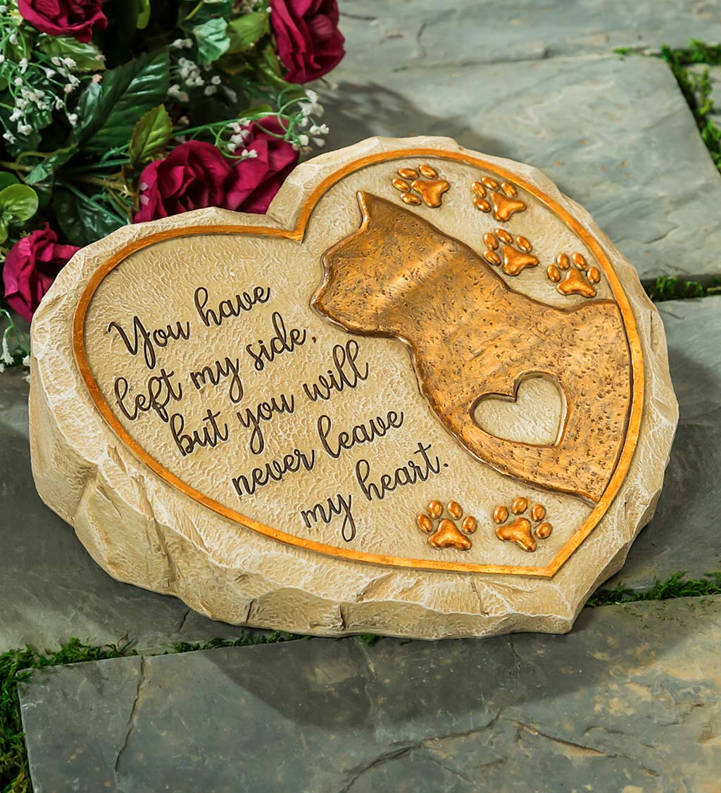 Heart-Shaped Pet Memorial Garden Stone
