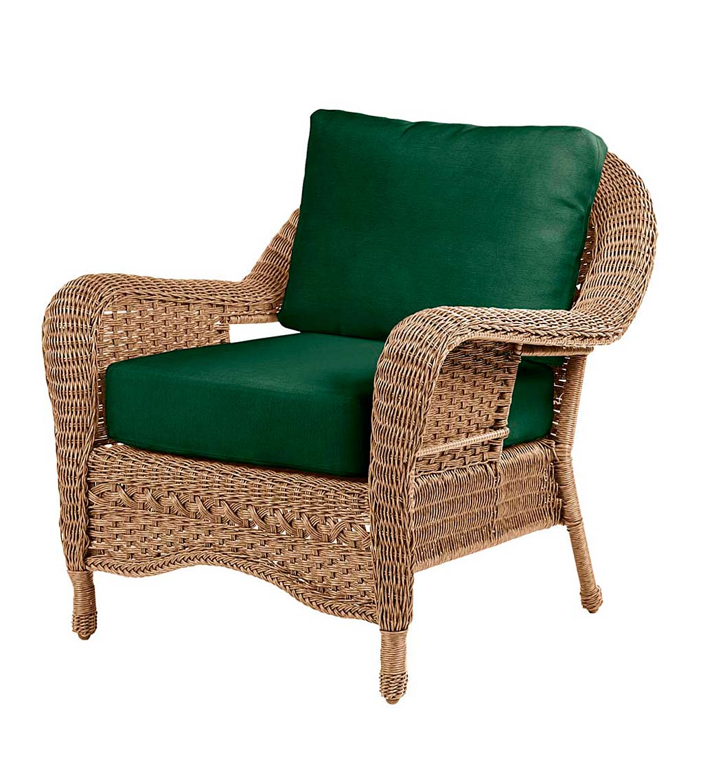 Prospect Hill Outdoor Wicker Deep Seating Chair with Cushions swatch image