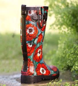chooka floral rain boots