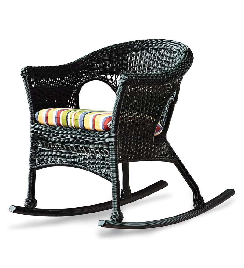 Easy Care Resin Wicker Rocker And End Table
