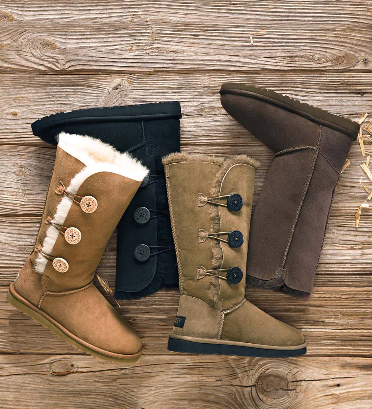 UGG Australia Bailey Bow Brown Boots for Women for sale