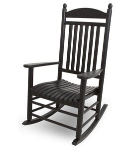 Outdoor Polywood Jefferson Rocking, Black Plastic Outdoor Rocking Chairs