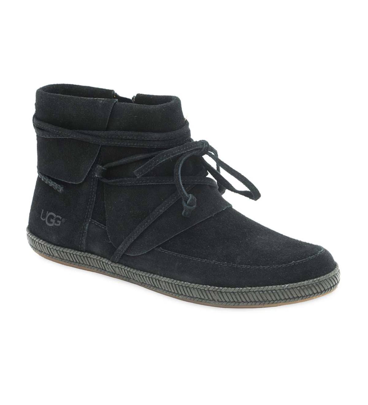 UGG Reid Ankle Booties - Black - Size 6 | PlowHearth