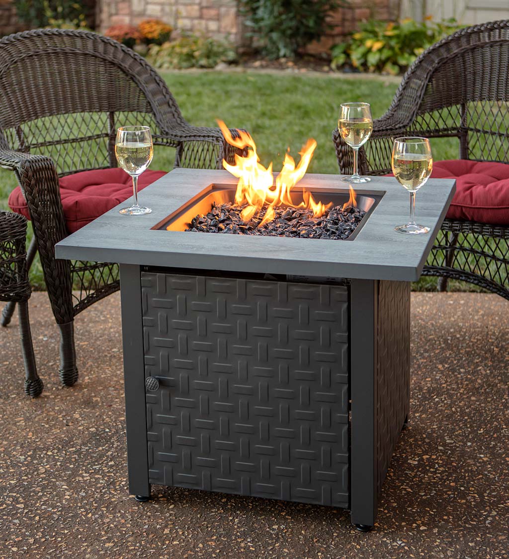 Dartmouth Propane Gas Fire Pit With, Is It Safe To Have A Gas Fire Pit On Deck