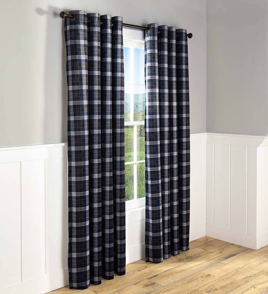 MacDonald Plaid Thermalogic™ Energy Efficient Insulated Plaid Grommet-Top Curtain Panels