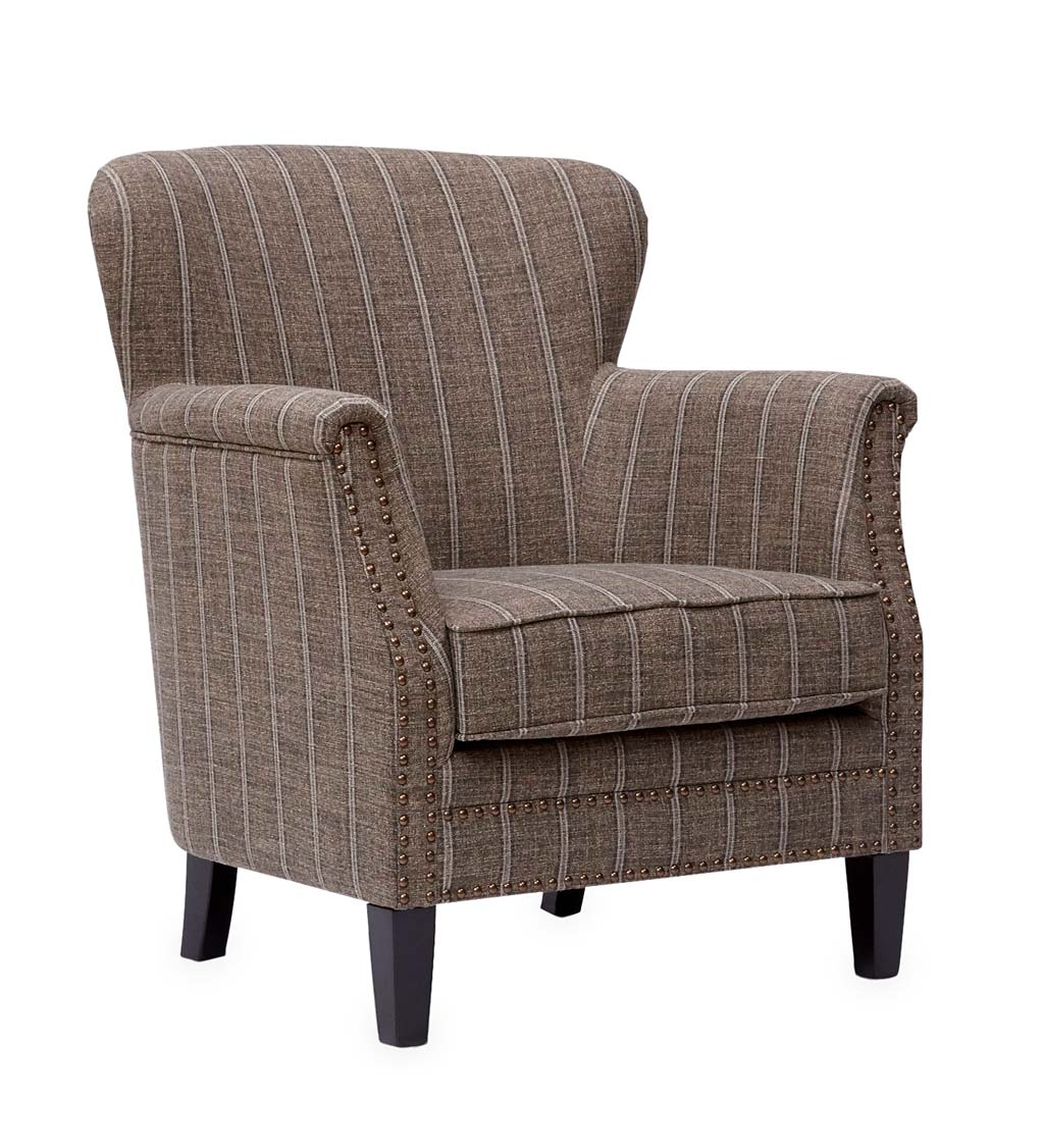 Classic Ticking Stripe Upholstered Club Chair swatch image