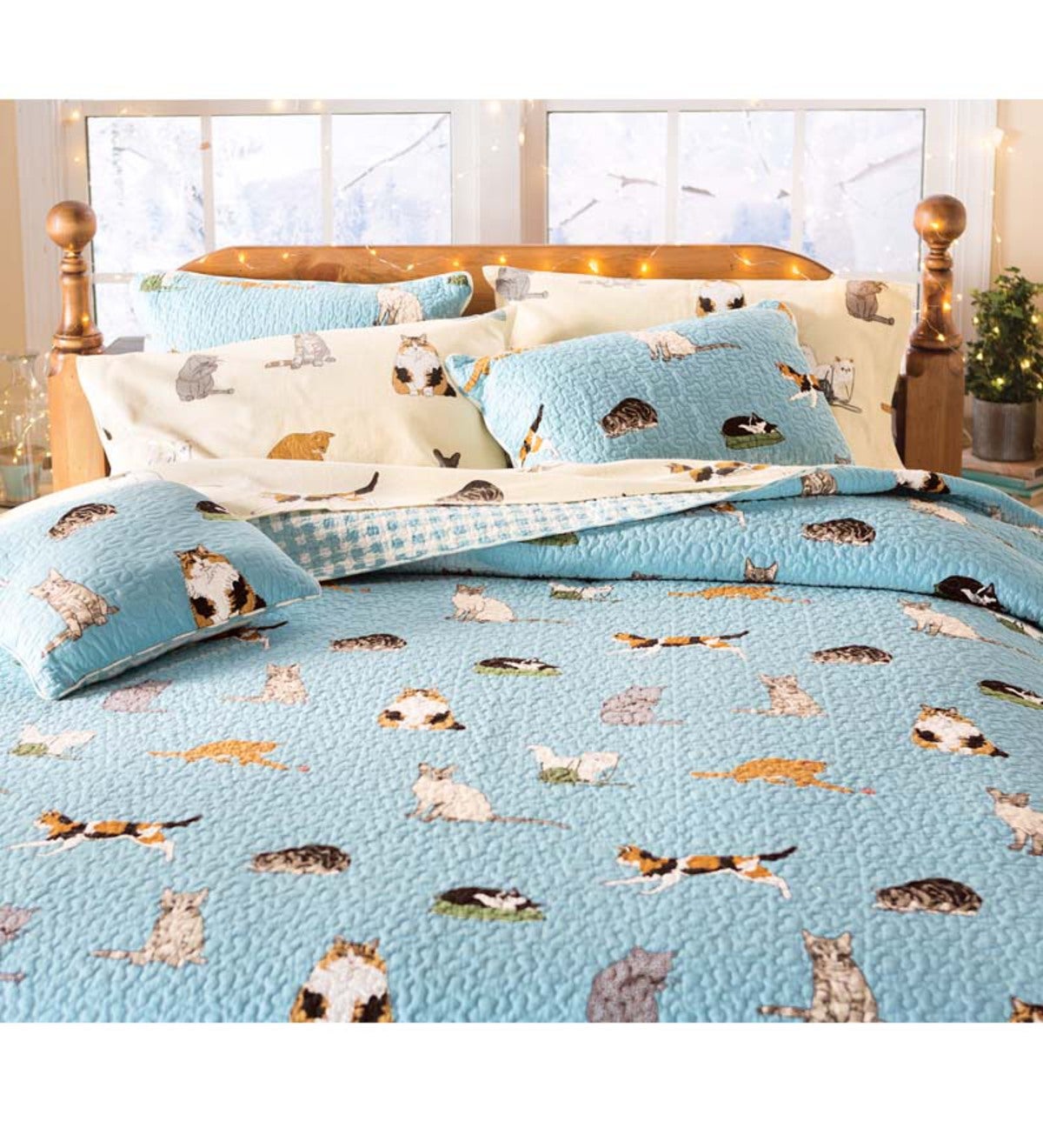 Best Decorative Quilts-Unique Quilted for Gifts Hippie Cat Quilt P156 PD King All-Season Quilts Comforters with Reversible Cotton King/Queen/Twin Size