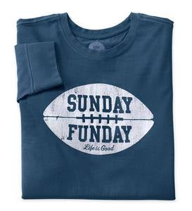 Life is Good Mens Football Graphic T-Shirts Long Sleeve Collection