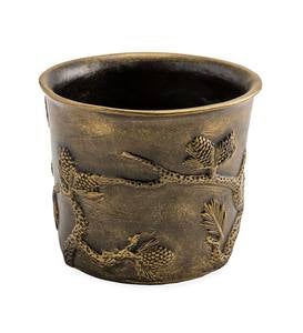 Pine Cone Cast Aluminum Fatwood Bucket with 5 lbs. Fatwood