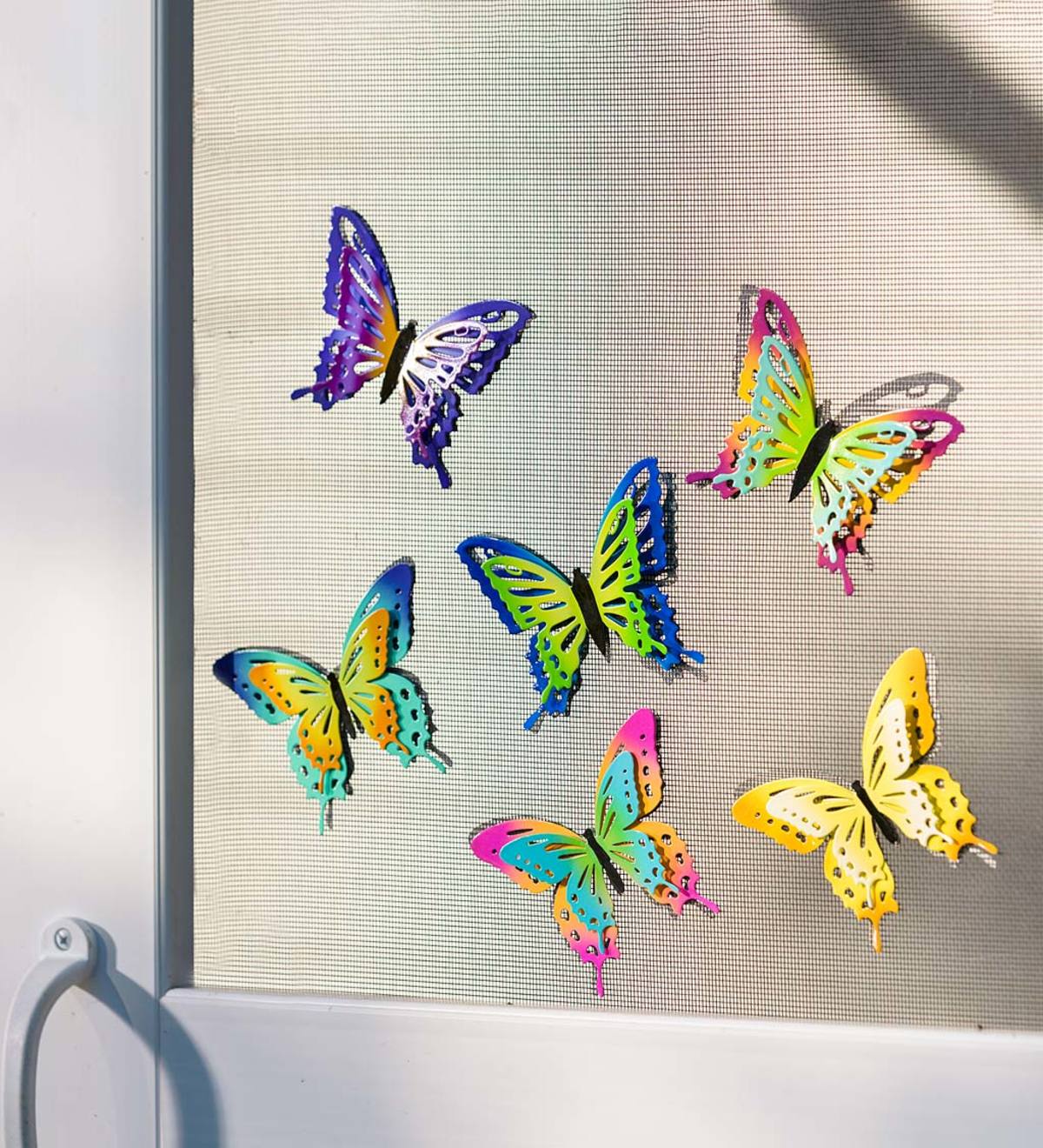 Metal Butterfly Magnetic Screen Protectors, Set of 6 | Plow & Hearth