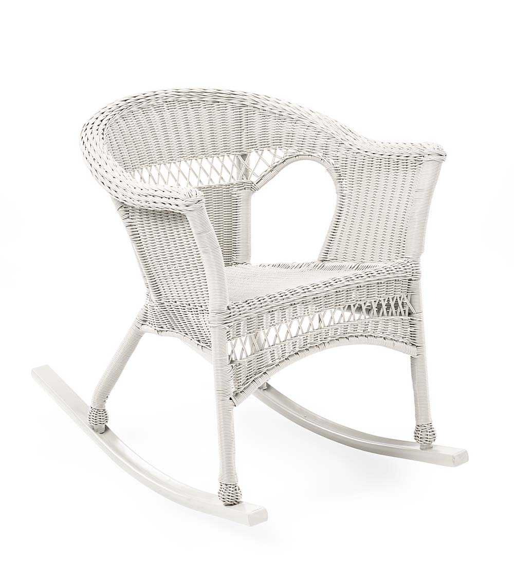 Easy Care Resin Wicker Rocker And End Table