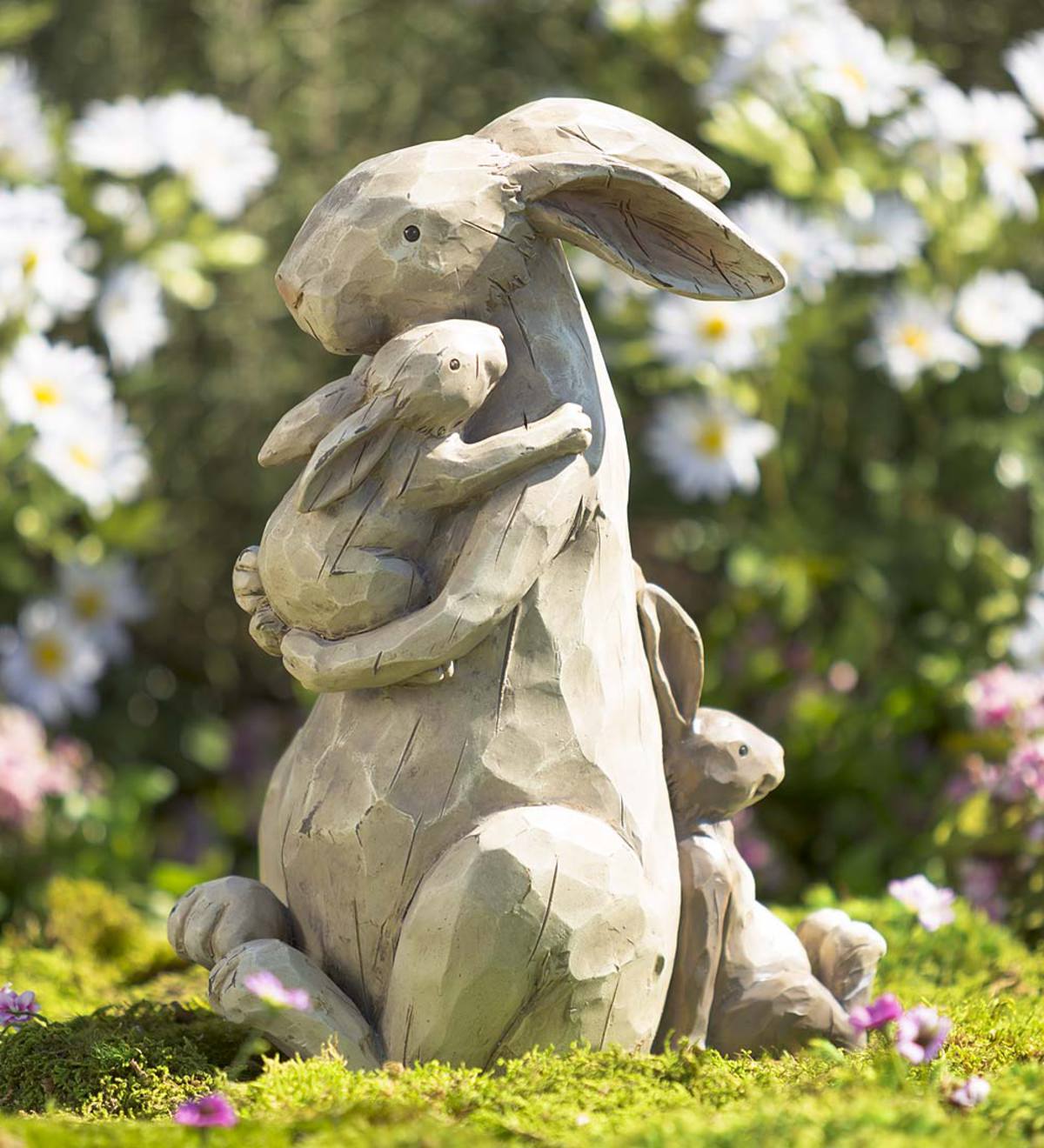 MGO Sweet Mother And Baby Rabbits Statue | lupon.gov.ph