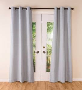 Thermalogic Insulated Ticking Stripe Grommet Top Curtain Pair, 84"L