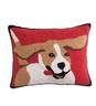Hooked Wool Beagle Throw Pillow