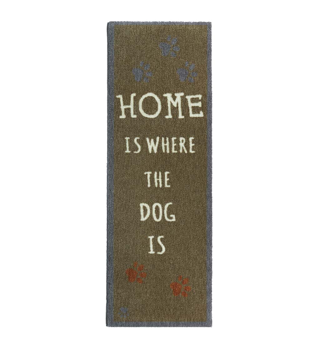 Home Is Where The Dog Is Washable Mud Rug Runner