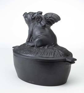 Cast Iron Flying Pig Wood Stove Steamer