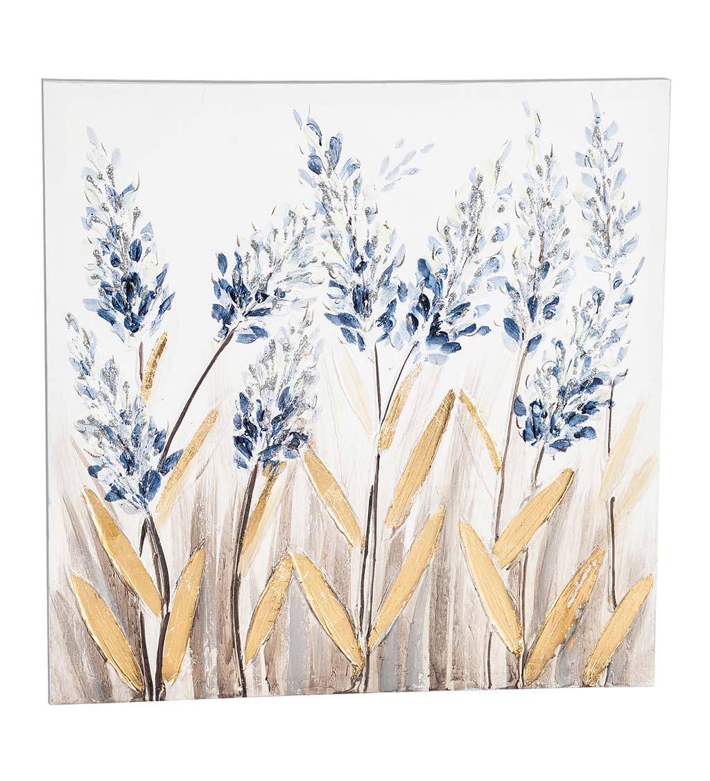 Hand-Painted Canvas Lilacs Wall Décor