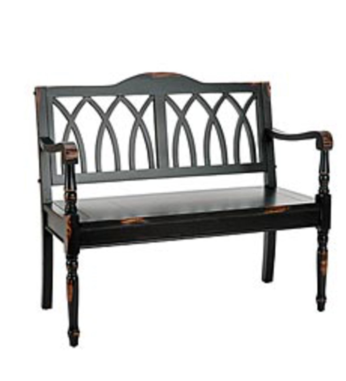 Pine Wood French Country Entryway Benjamin Bench In Rustic Finish