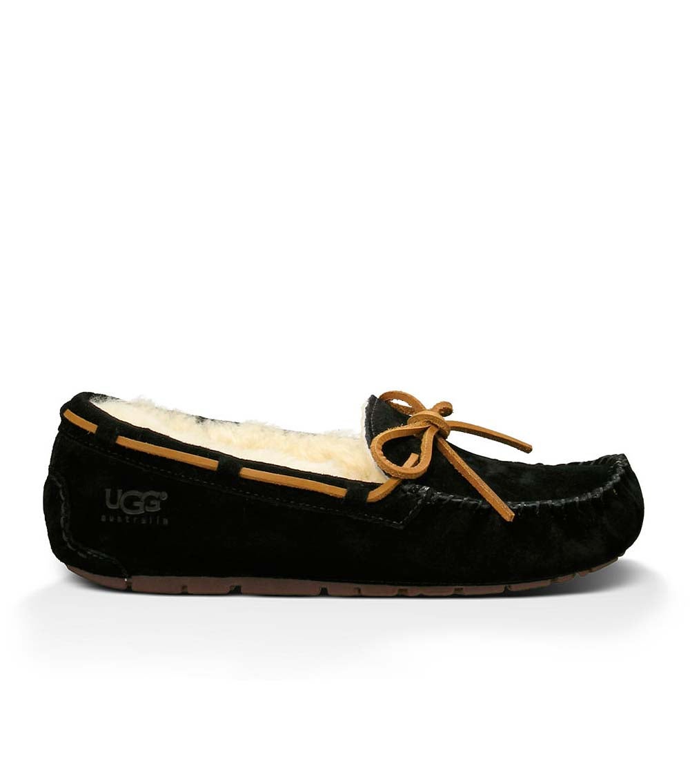 UGG Women's Dakota Moccasin Slippers - Black - Size 6