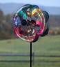 Oversized Multicolor Solar Lighted Gala Wind Spinner with Four Rotors