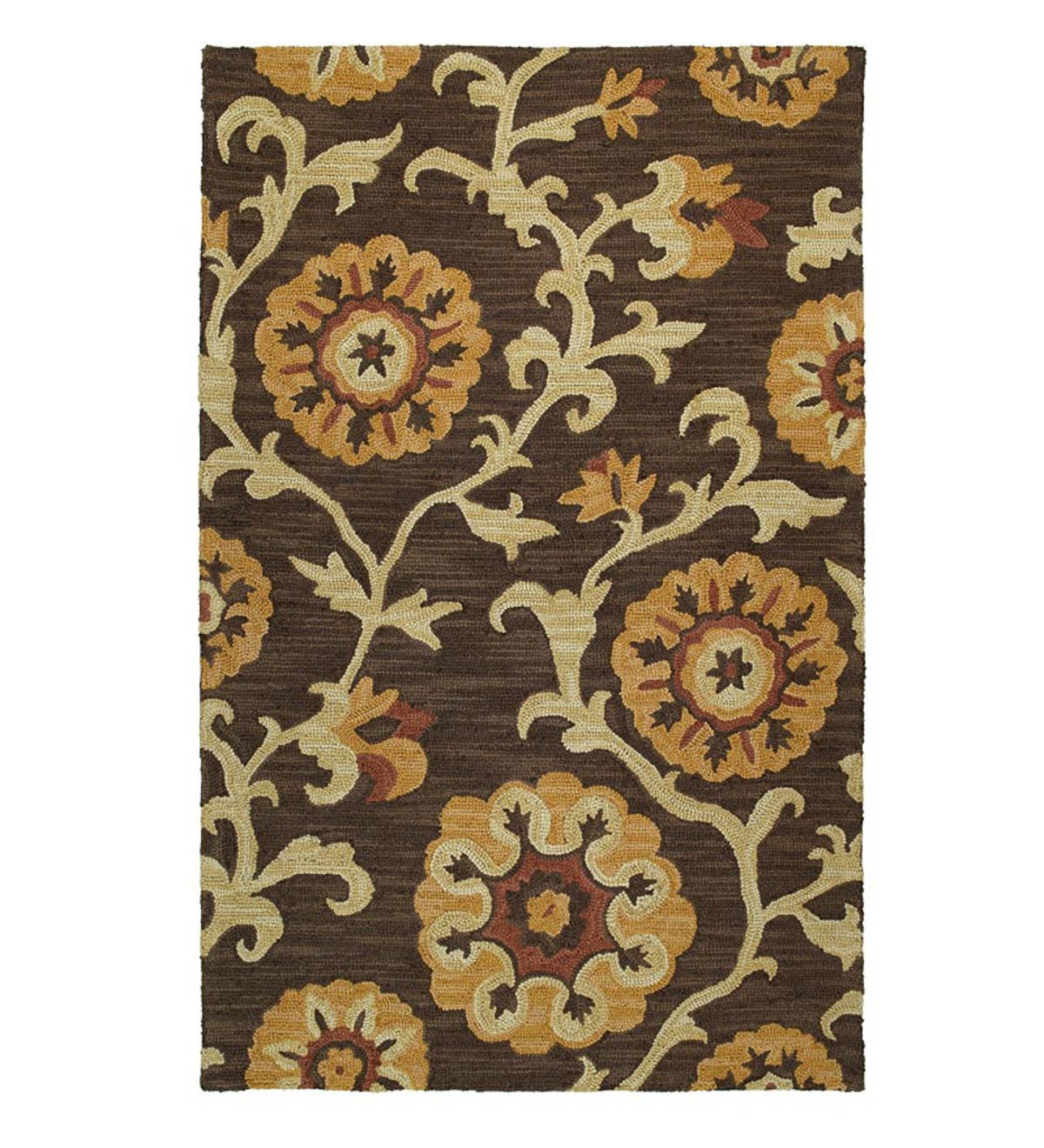 2' x 3' Carriage Floral Rug - Brown