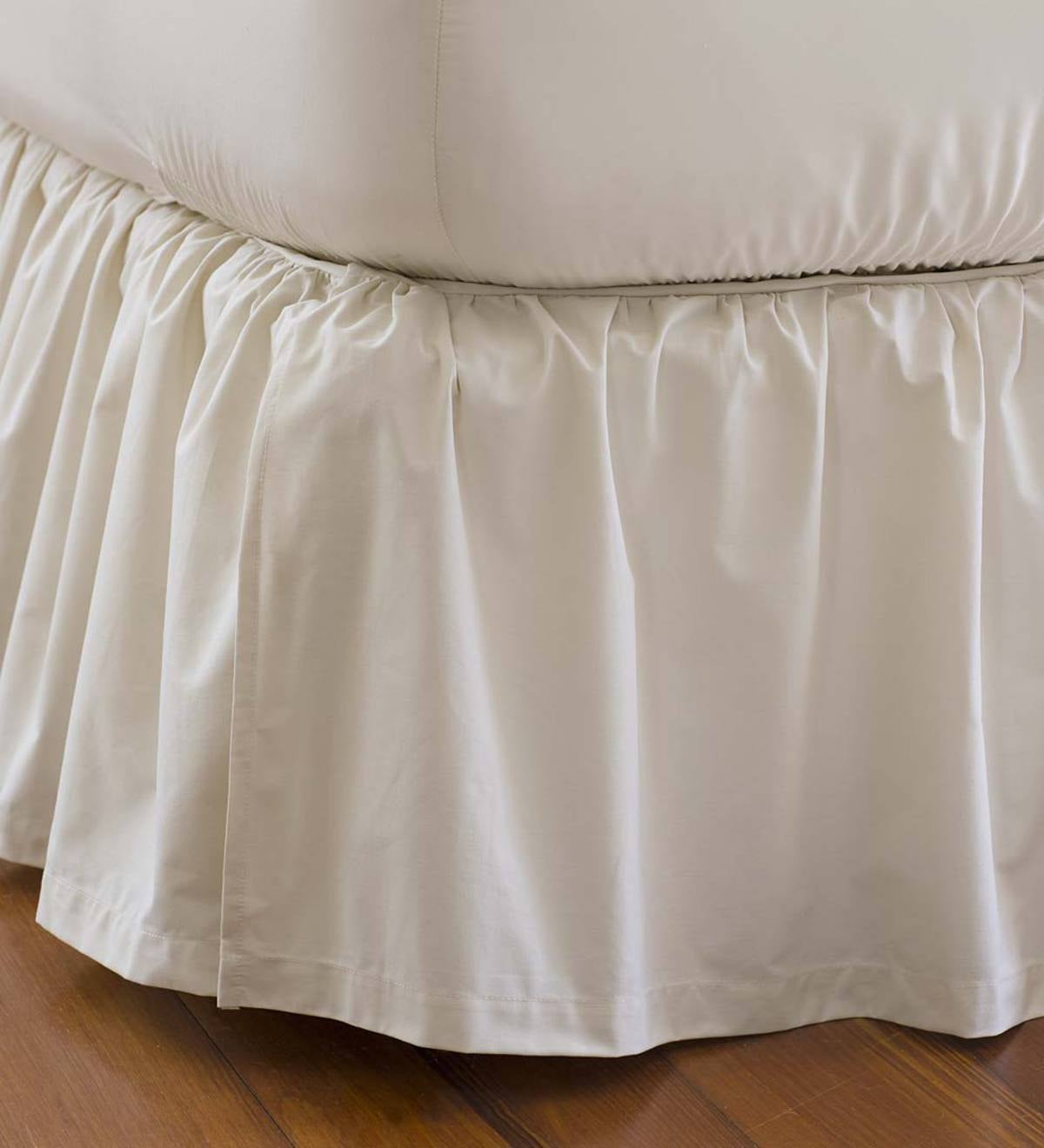 Queen Gathered Detachable Bed Skirt, 18”Drop | PlowHearth