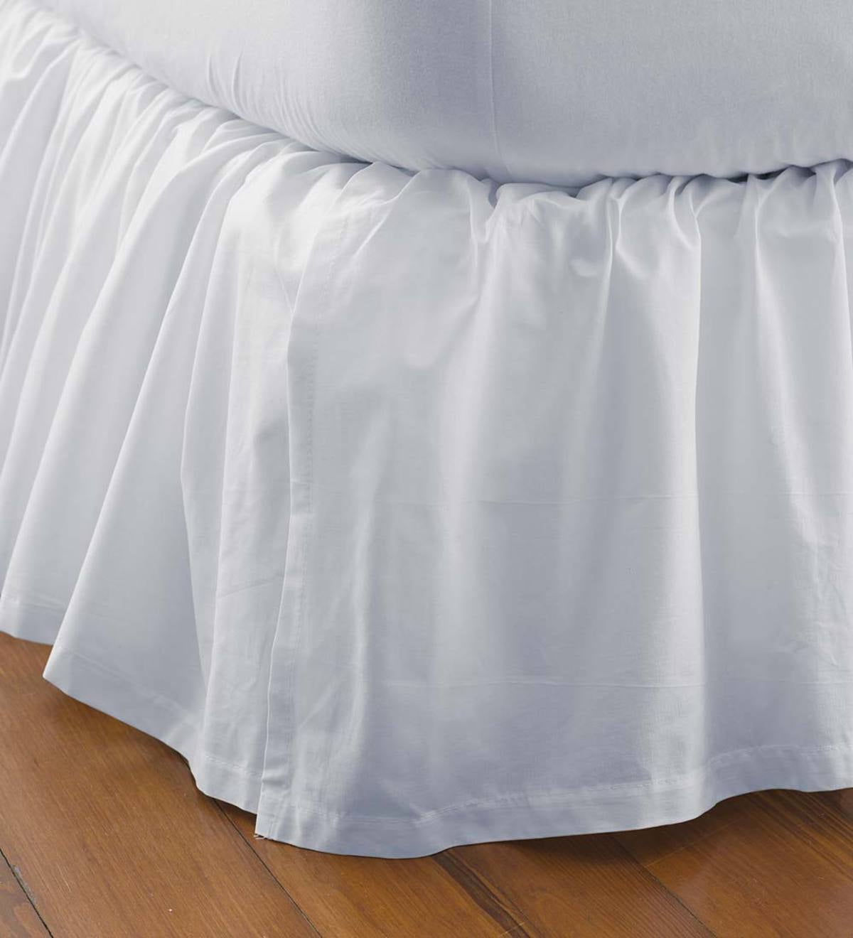 King Gathered Detachable Bed Skirt, 18”Drop - Natural | Plow & Hearth