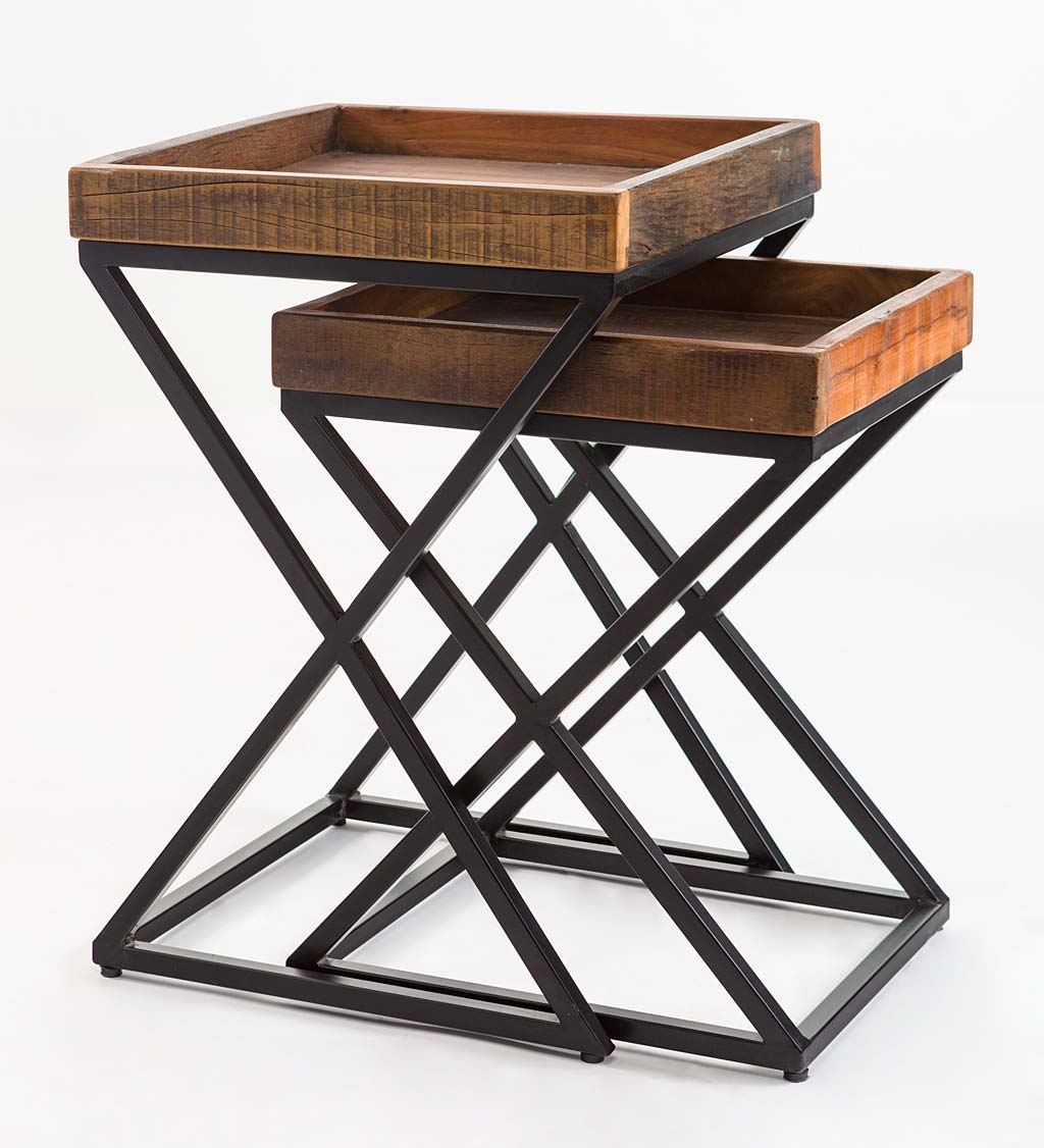 Allegheny Reclaimed Wood Nesting Tables, Set of Two
