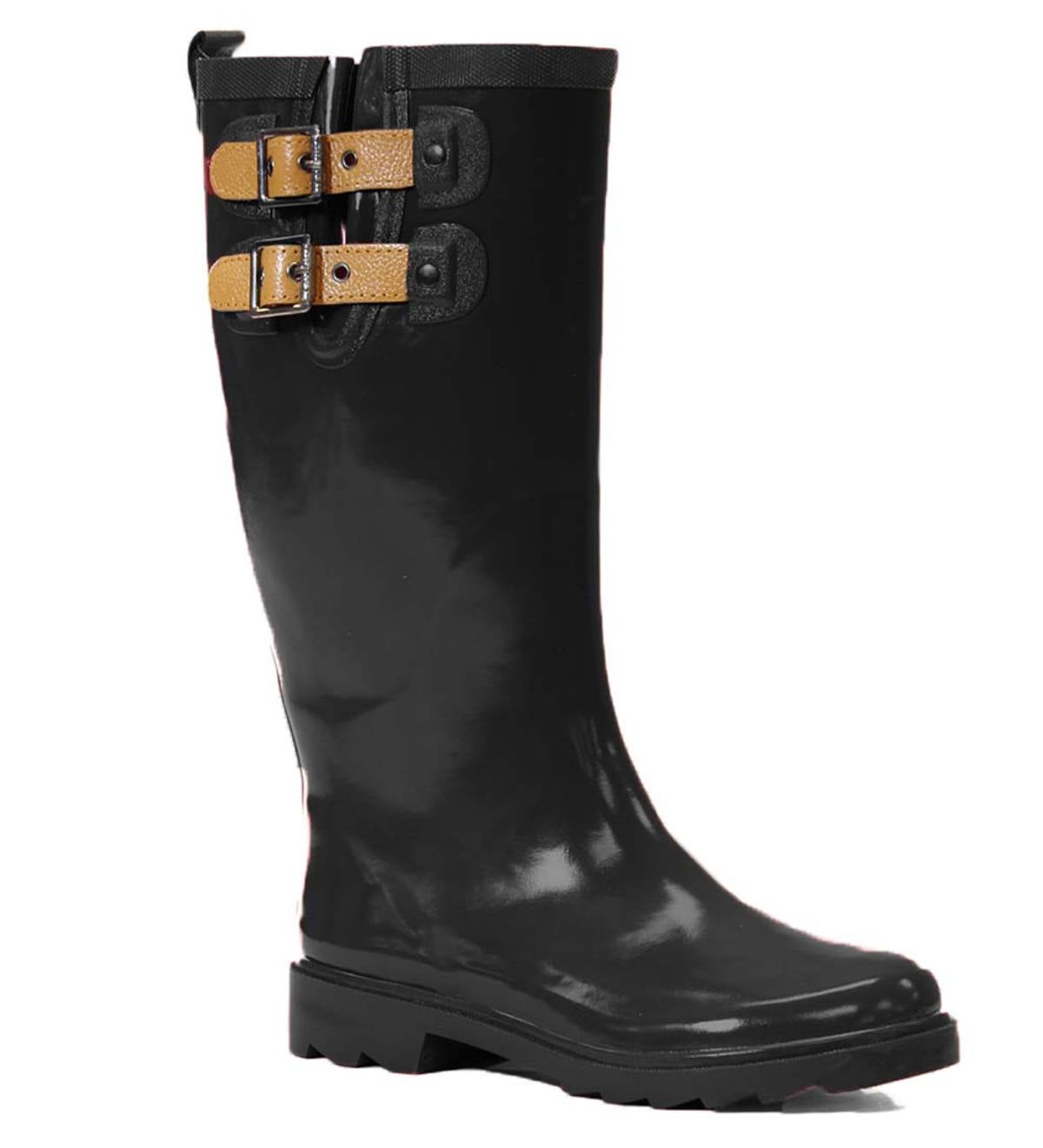 Chooka® Women's Tall Solid Rain Boots (71894) - Black - Size 6 | PlowHearth