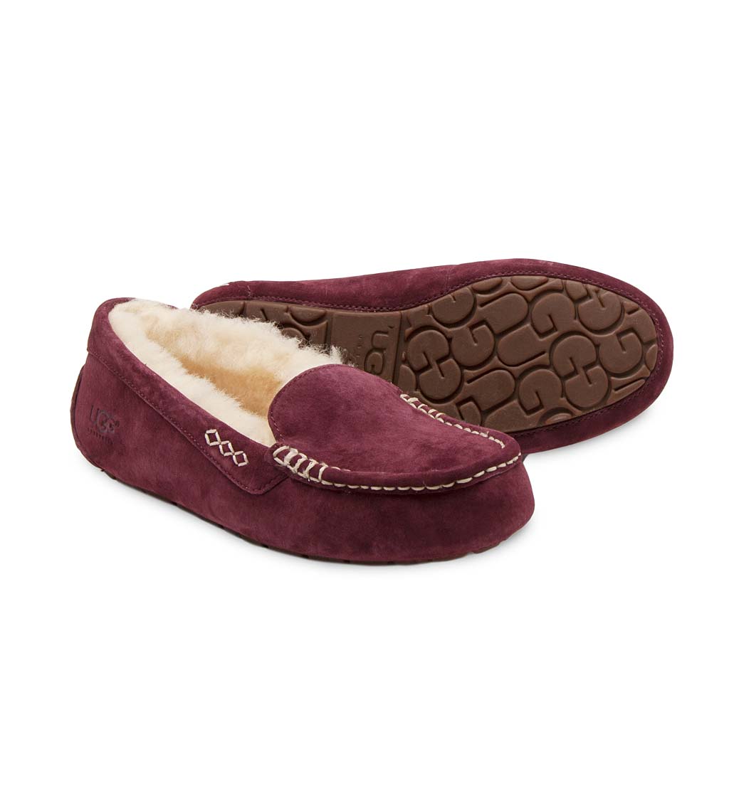 UGG Ansley Moccasin Slippers - Cordovan - Size 8
