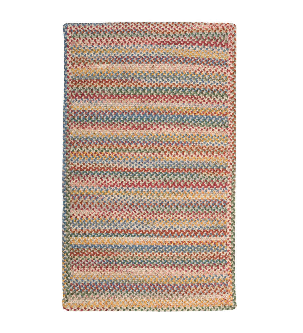 Blue Ridge Rectangle Wool Braided Rug, 2' x 3' swatch image
